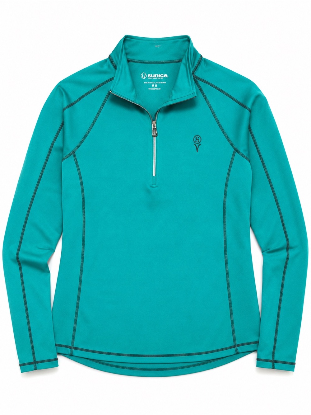 Sunice Women's Teal Half-Zip Performance Pullover